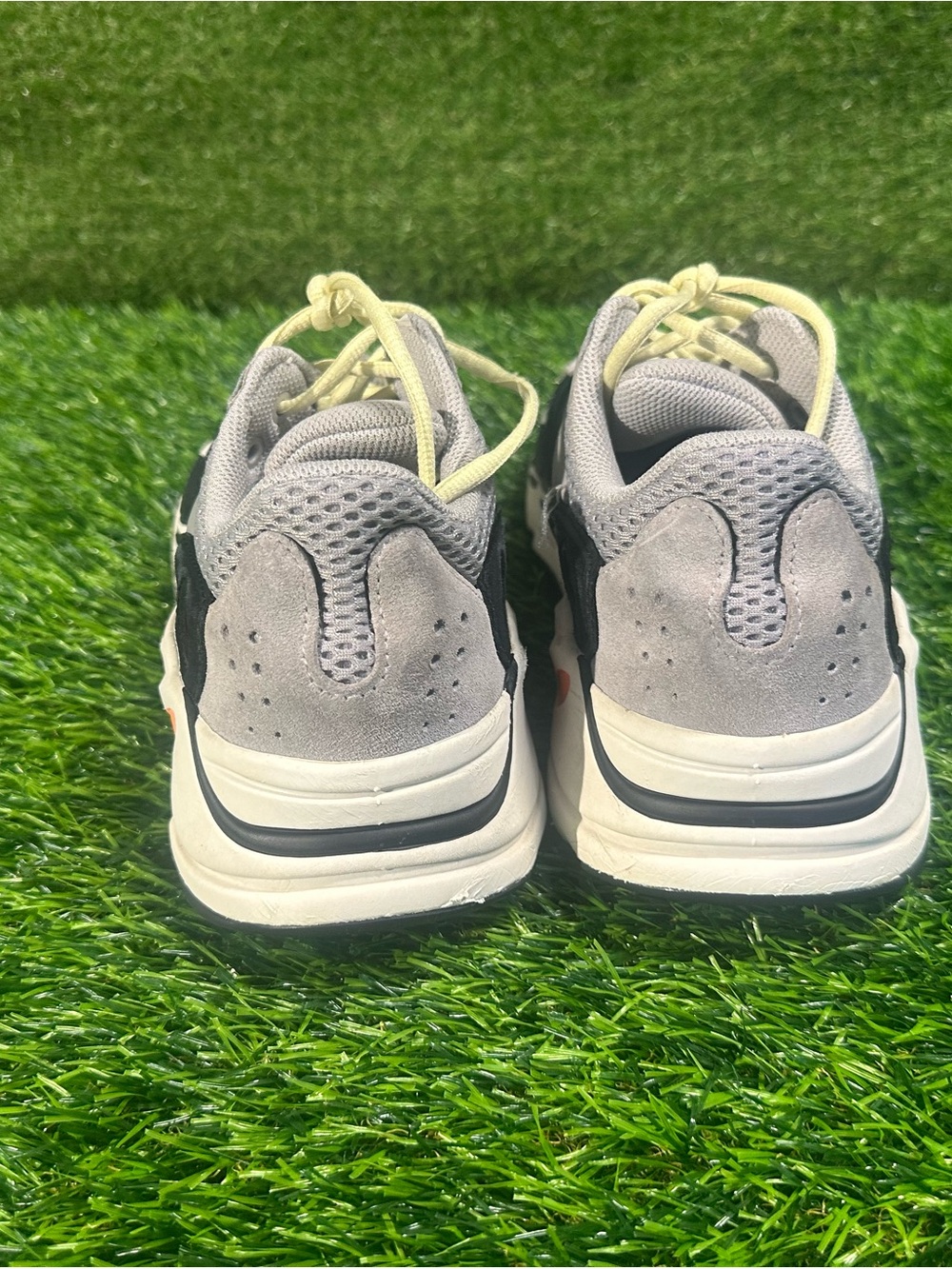 Adidas Yeezy Boost 700 Gray Black Teal with Orange Accents - Picture 3 of 5